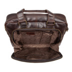 Шкіряна сумка для документів коричневого кольору Ashwood 8143 Brown - Фотографія № 107