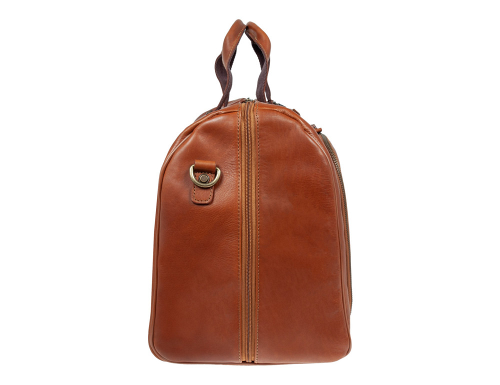 Мужская дорожная сумка из телячьей кожи Ashwood 8150 Tan - Фото № 3