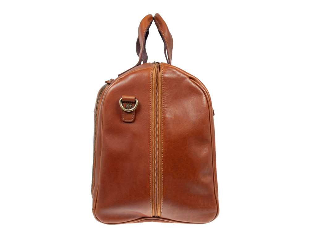 Мужская дорожная сумка из телячьей кожи Ashwood 8150 Tan - Фото № 5