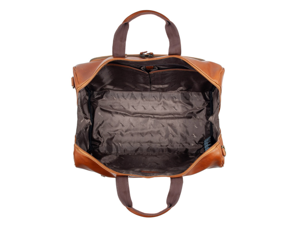 Мужская дорожная сумка из телячьей кожи Ashwood 8150 Tan - Фото № 8