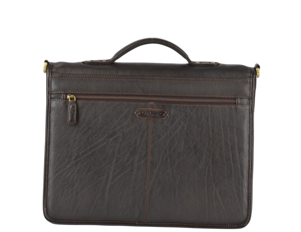 Чоловічий шкіряний портфель Ashwood Leather 8190 BRN - Фотографія № 3