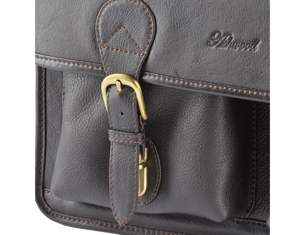 Чоловічий шкіряний портфель Ashwood Leather 8190 BRN - Фотографія № 6