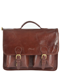Великий шкіряний портфель Ashwood 8190 VT COGNAC