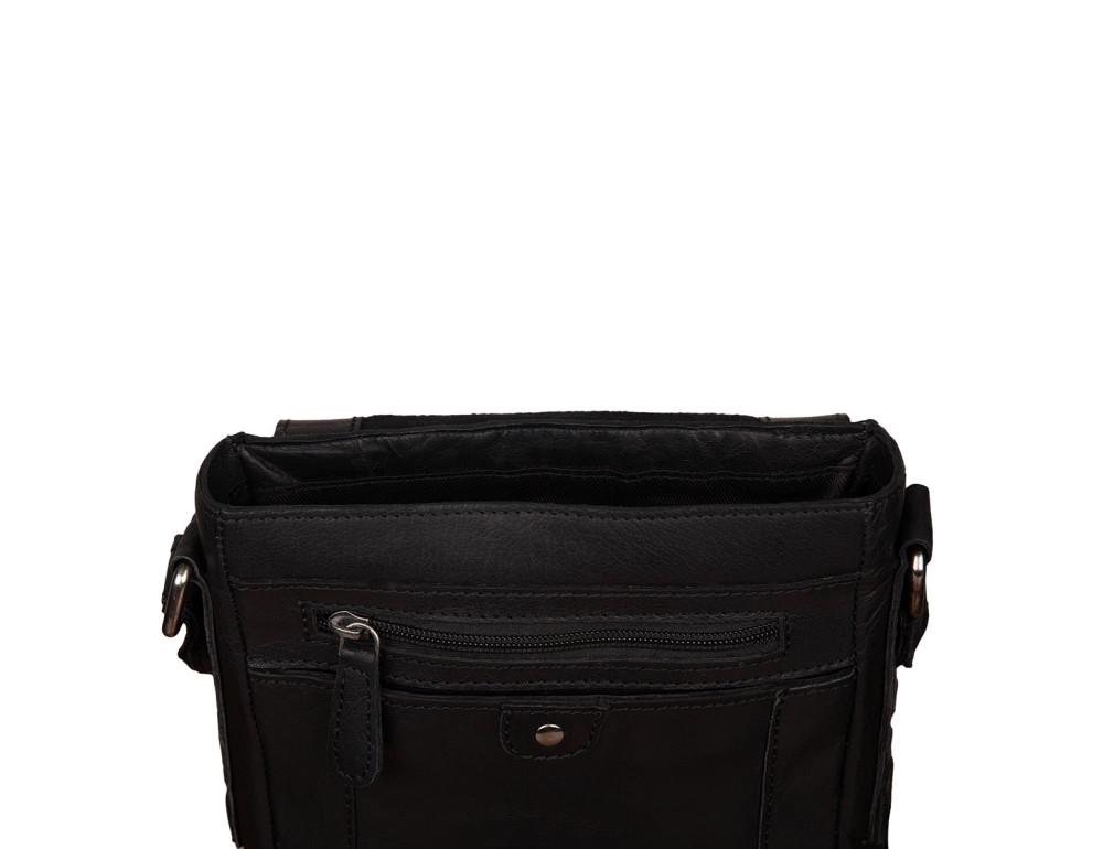 Чоловічі шкіряні сумки через плече Ashwood 8341 Black - Фотографія № 4