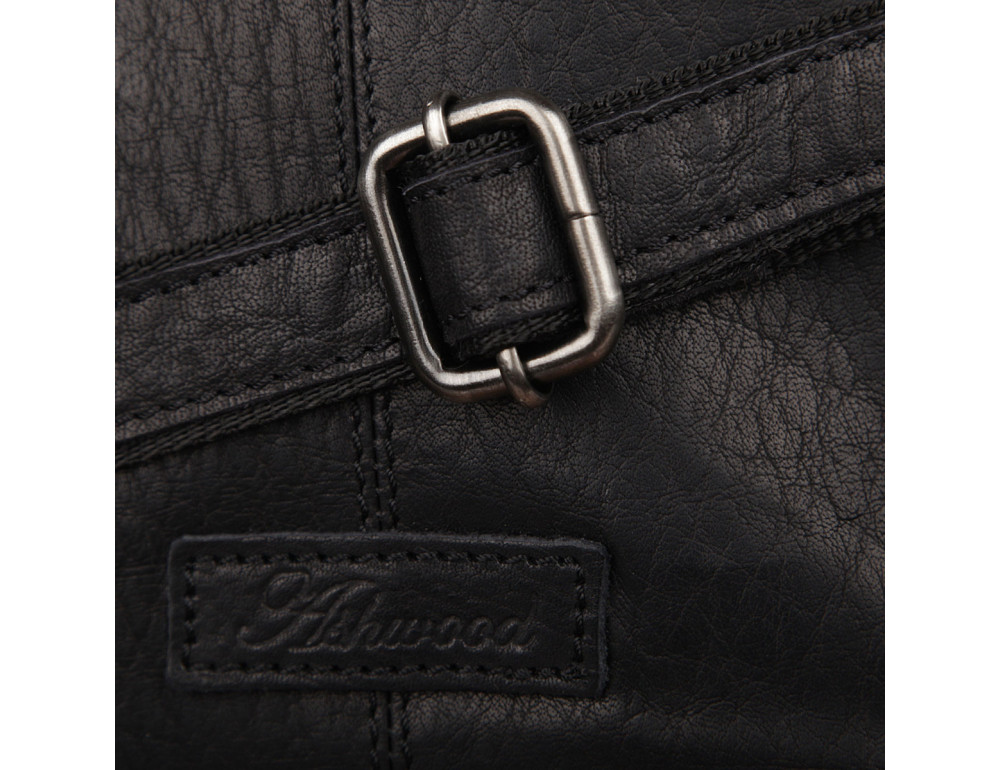 Чоловічі шкіряні сумки через плече Ashwood 8341 Black - Фотографія № 6