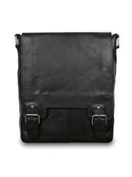 Чоловіча сумка формату А-4 Ashwood Leather 8342 BLACK