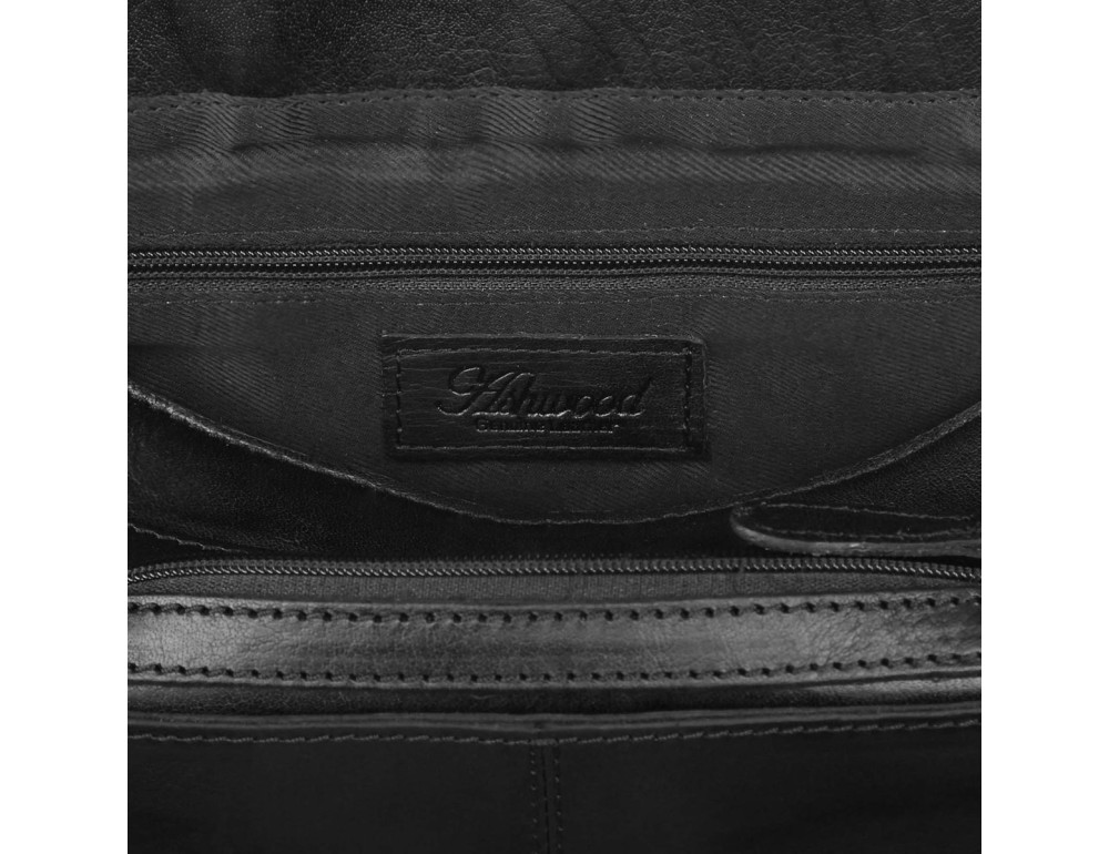 Чоловіча сумка формату А-4 Ashwood Leather 8342 BLACK - Фотографія № 4