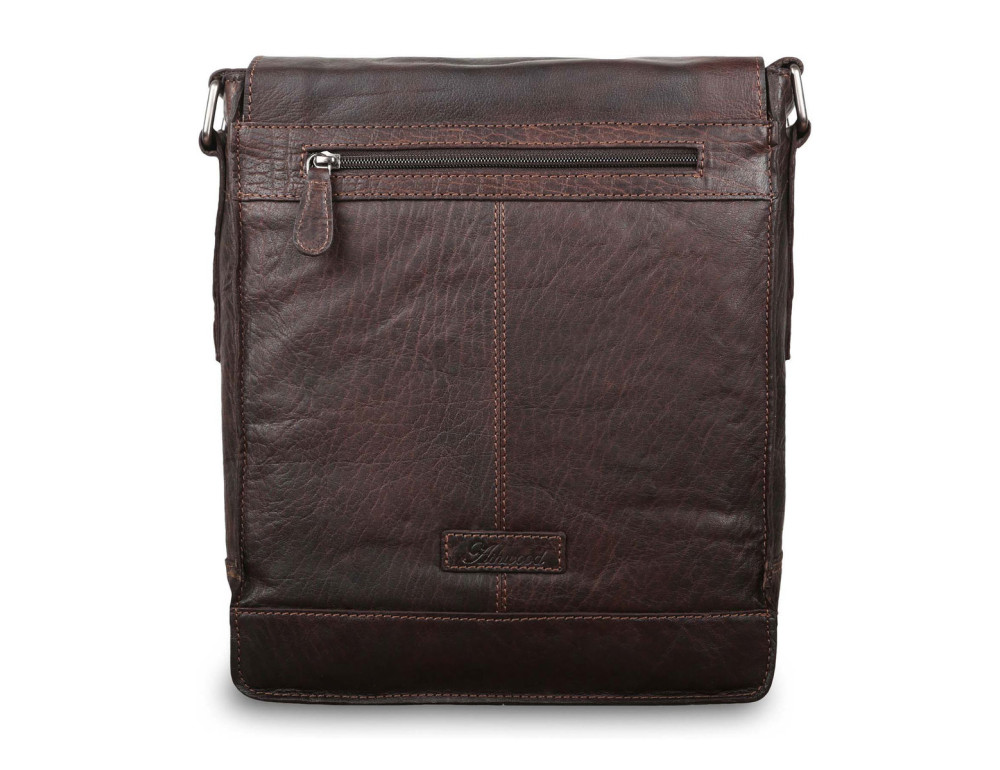 Чоловіча сумка-месенджер формату А4 Ashwood Leather 8342 BRN - Фотографія № 2