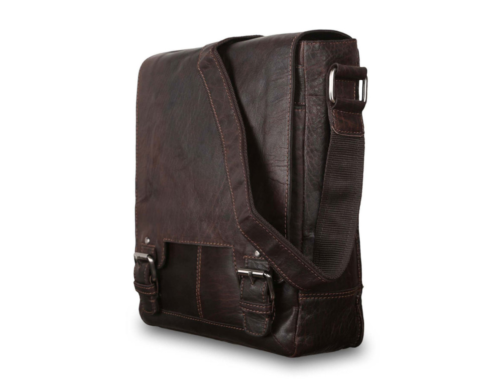 Чоловіча сумка-месенджер формату А4 Ashwood Leather 8342 BRN - Фотографія № 3