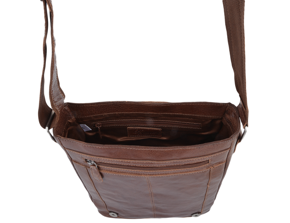 Чоловіча сумка через плече А4 Ashwood Leather 8342 Tan - Фотографія № 4