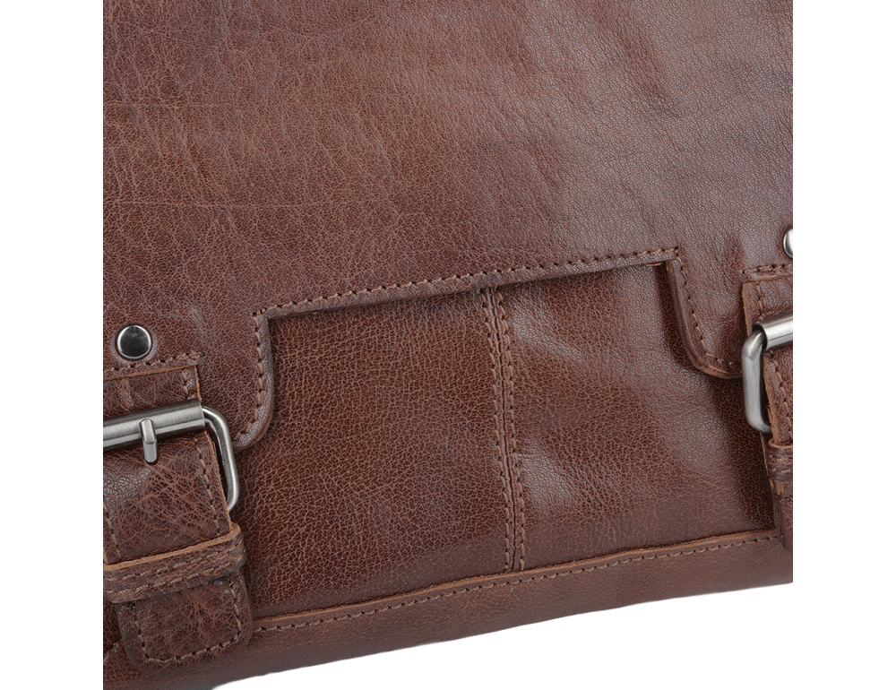 Чоловіча сумка через плече А4 Ashwood Leather 8342 Tan - Фотографія № 5