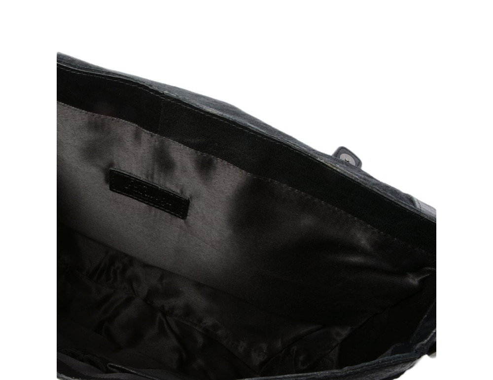 Чорна чоловіча сумка через плече зі шкіри Ashwood 8343 BLK - Фотографія № 4