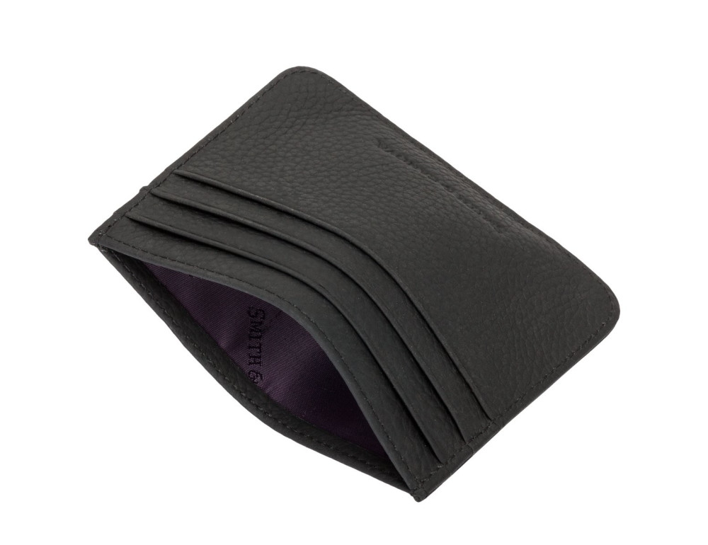 Чорний шкіряний картхолдер Smith & Canova 90014 (Black) - Фотографія № 4