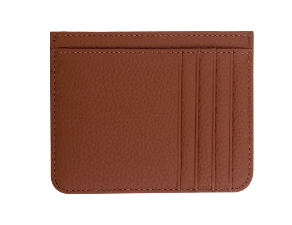 Рыжий кожаный картхолдер Smith & Canova 90014 (Tan) - Фото № 2