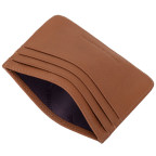 Рыжий кожаный картхолдер Smith & Canova 90014 (Tan) - Фото № 103