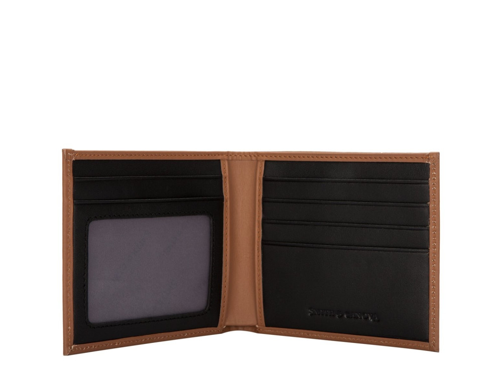 Гаманець чоловічий Smith & Canova 90015 Asquith (Black-Tan) - Фотографія № 2