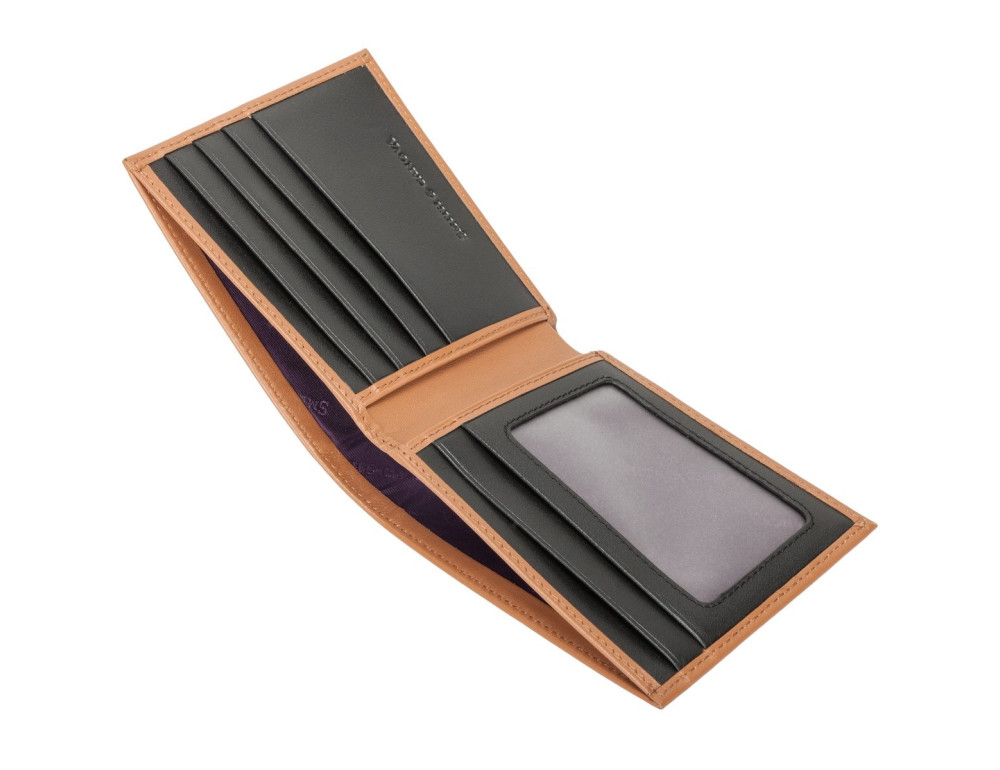 Гаманець чоловічий Smith & Canova 90015 Asquith (Black-Tan) - Фотографія № 3