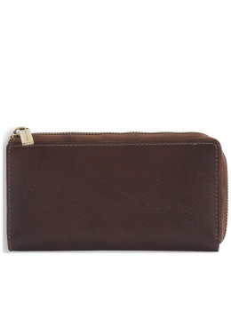 Кожаный кошелёк на молнии Smith & Canova 92405 Romano (Brown)