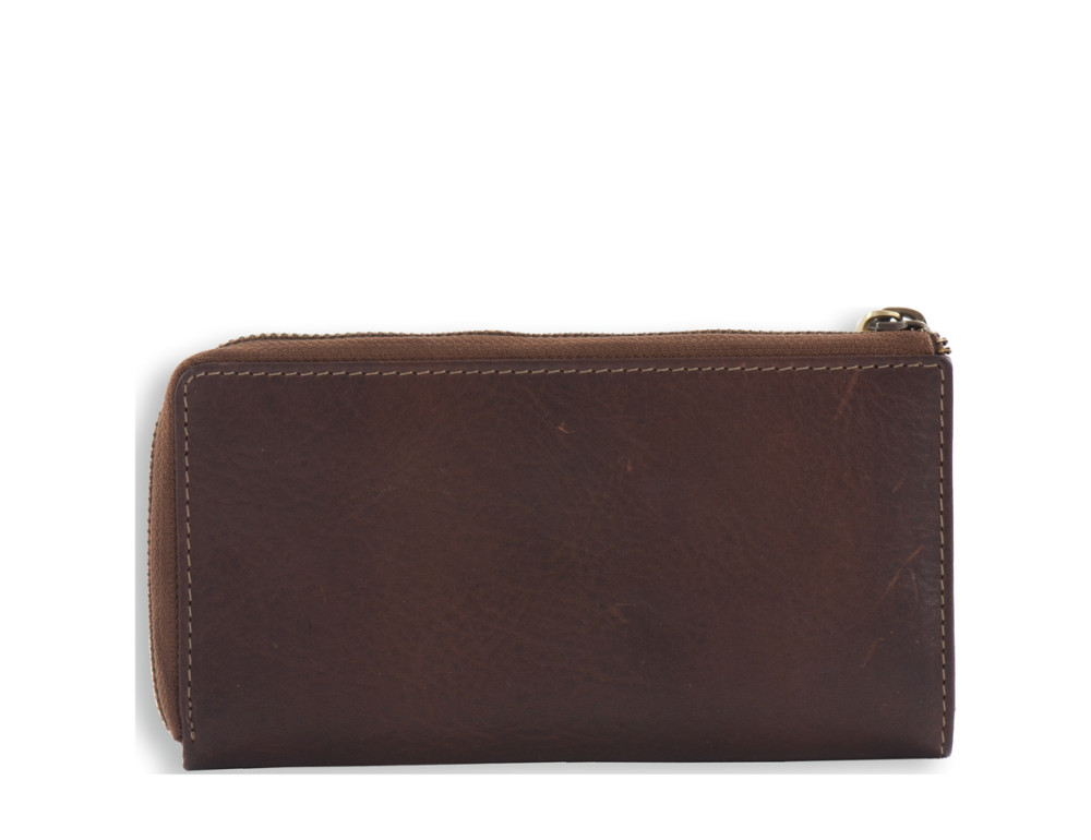 Шкіряний гаманець на блискавці Smith & Canova 92405 Romano (Brown) - Фотографія № 2