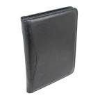 Чёрная кожаная папка Ashwood A4 ZIP BLK - Фото № 102