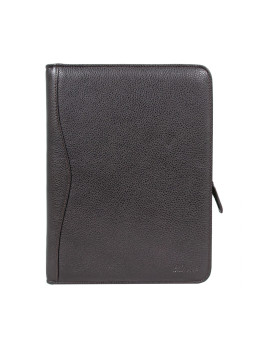 Тёмно-коричневая кожаная папка формата а4 Ashwood A4 ZIP Brown