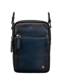 Кожаная мини-сумка через плечо Visconti Gianni AT43 B/BLUE (Burnish Blue)