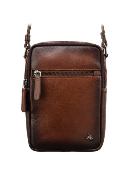 Стильная кожаная сумка через плечо Visconti AT43 B/TAN Gianni (Burnish Tan)