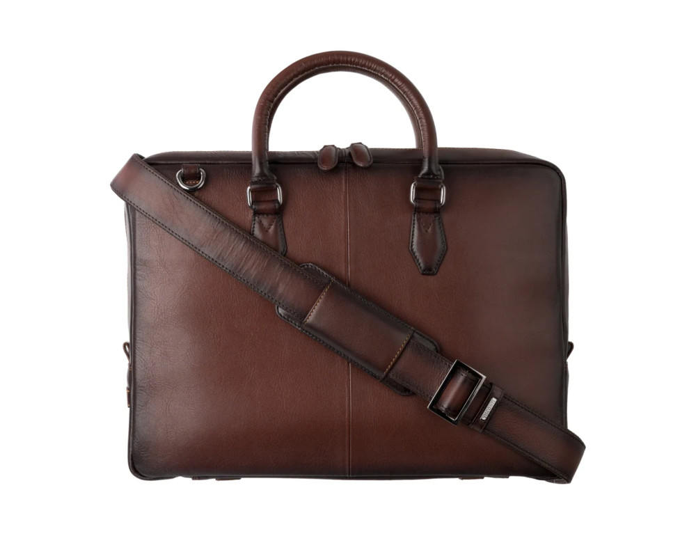 Чоловіча шкіряна сумка для ноутбука 13″ Visconti AT50 B/TAN Carl (Burnish Tan) - Фотографія № 5