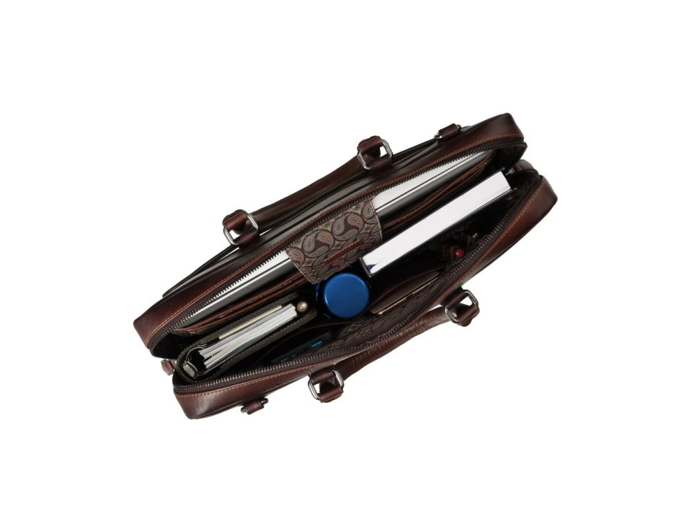 Чоловіча шкіряна сумка для ноутбука 13″ Visconti AT50 B/TAN Carl (Burnish Tan) - Фотографія № 6