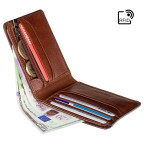 Коричневий чоловічий шкіряний портмоне Visconti AT63 B/TAN Roland c RFID (Burnish Tan) - Фотографія № 103