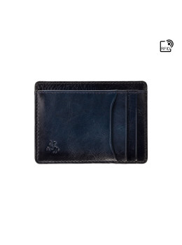 Синий кожаный кошелёк-картхолдер Visconti AT67 BLUE Madison