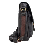Темно-коричнева шкіряна сумка через плече А4 Ashwood Leather Benjamin Dark Brown - Фотографія № 102