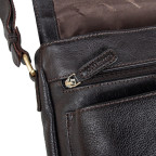 Темно-коричнева шкіряна сумка через плече А4 Ashwood Leather Benjamin Dark Brown - Фотографія № 108
