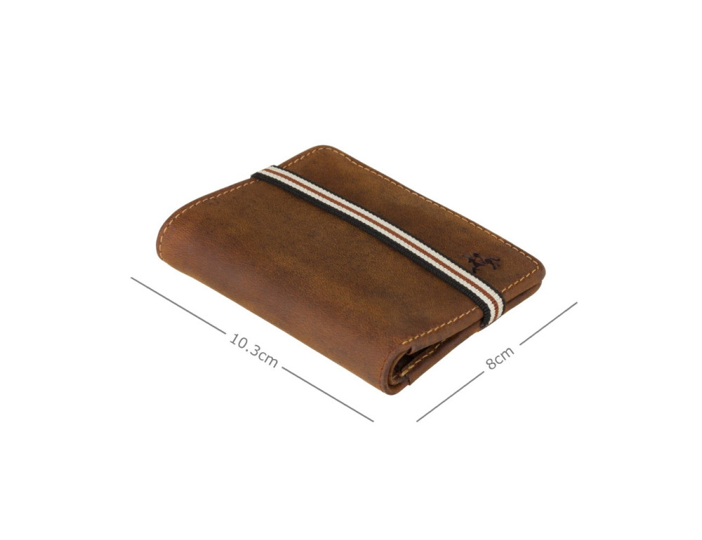 Коричневий портмоне з кінської шкіри Visconti BN2 OIL TAN - Фотографія № 3