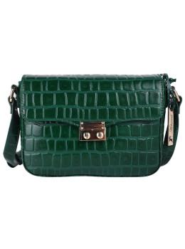 Женская кожаная сумка через плечо зелёного цвета Ashwood C50 GREEN