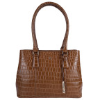 Рыжая женская сумка из кожи крокодила Ashwood C54 TAN - Фото № 100