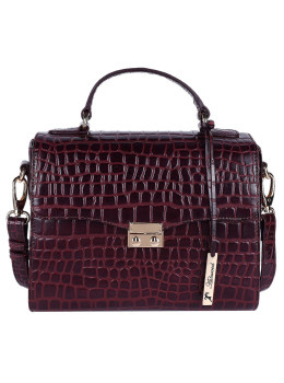 Бордовая кожаная сумка через плечо Ashwood C55 Bordo