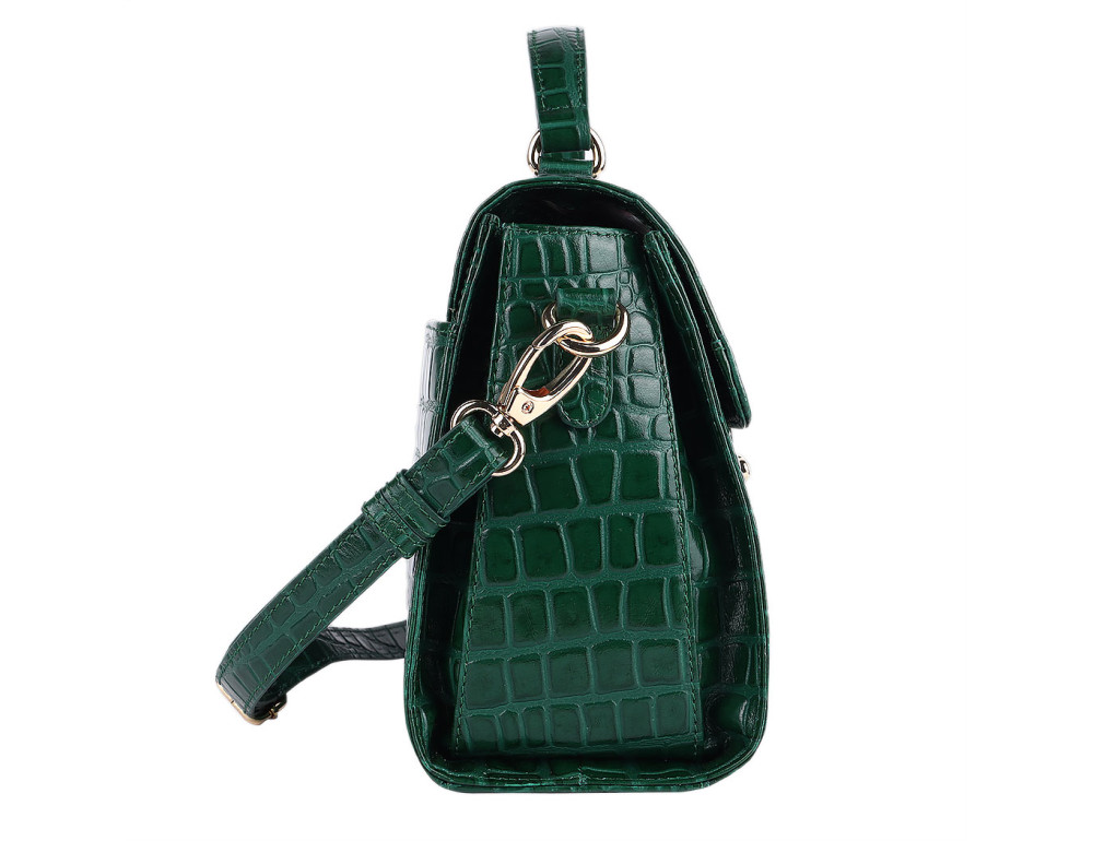 Зелена шкіряна сумка з ручкою Ashwood C55 Green - Фотографія № 3