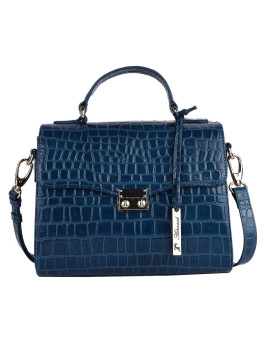 Кожаная сумочка с ручкой синего цвета Ashwood C55 Teal
