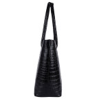 Містка жіноча сумка зі шкіри під рептилію Ashwood C56 Black - Фотографія № 102