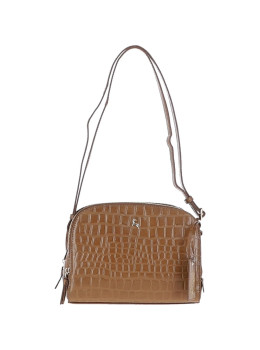 Рыжая сумочка с кожи под крокодила Ashwood C57 TAN/CROC