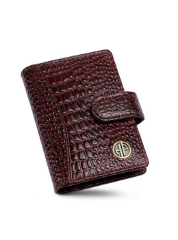Кожаная визитница Hammonds Flycatcher CC602 Croc Brown (Коричневый)