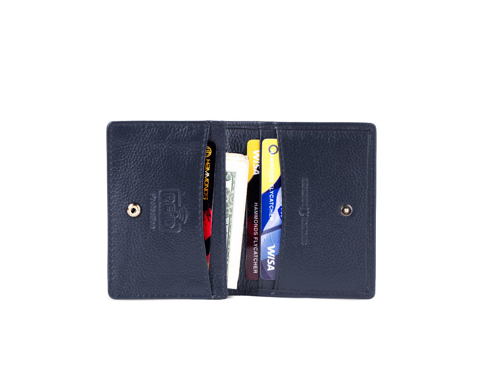 Кожаный картхолдер Hammonds Flycatcher CC606 Blue (Синий) - Фото № 2