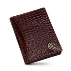 Кожаный картхолдер Hammonds Flycatcher CC606 Croco Brown (Коричневый) - Фото № 102