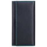 Женский кожаный кошелек VISCONTI CD21 BLK/AQUA черный с бирюзовым