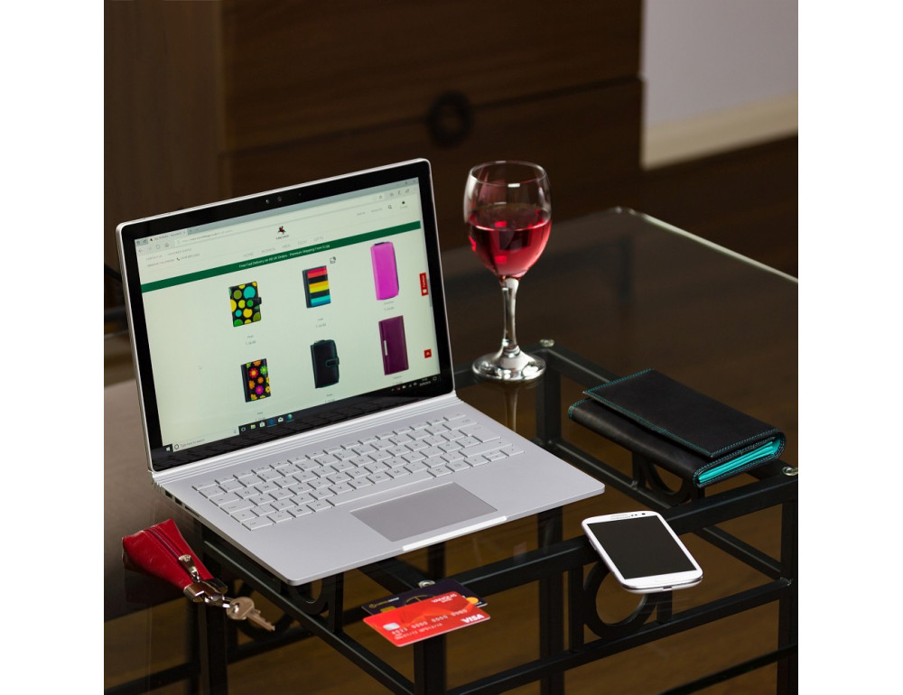 Женский кожаный кошелек VISCONTI CD21 BLK/AQUA черный с бирюзовым - Фото № 5