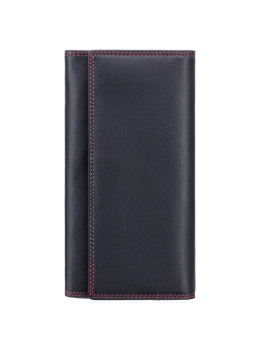 Женский кожаный кошелек VISCONTI CD21 BLK/RED черный с красным