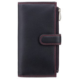 Стильный женский кошелёк из натуральной кожи Visconti CD23 BLK/RED Jade (Black Red)