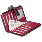 Стильний жіночий гаманець з натуральної шкіри Visconti CD23 BLK/RED Jade (Black Red) - Фотографія № 103