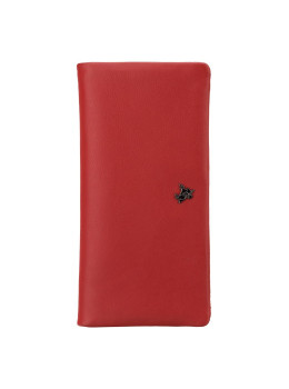 Мягкий женский кожаный кошелёк красного цвета Visconti CM70 RED/RHUMB